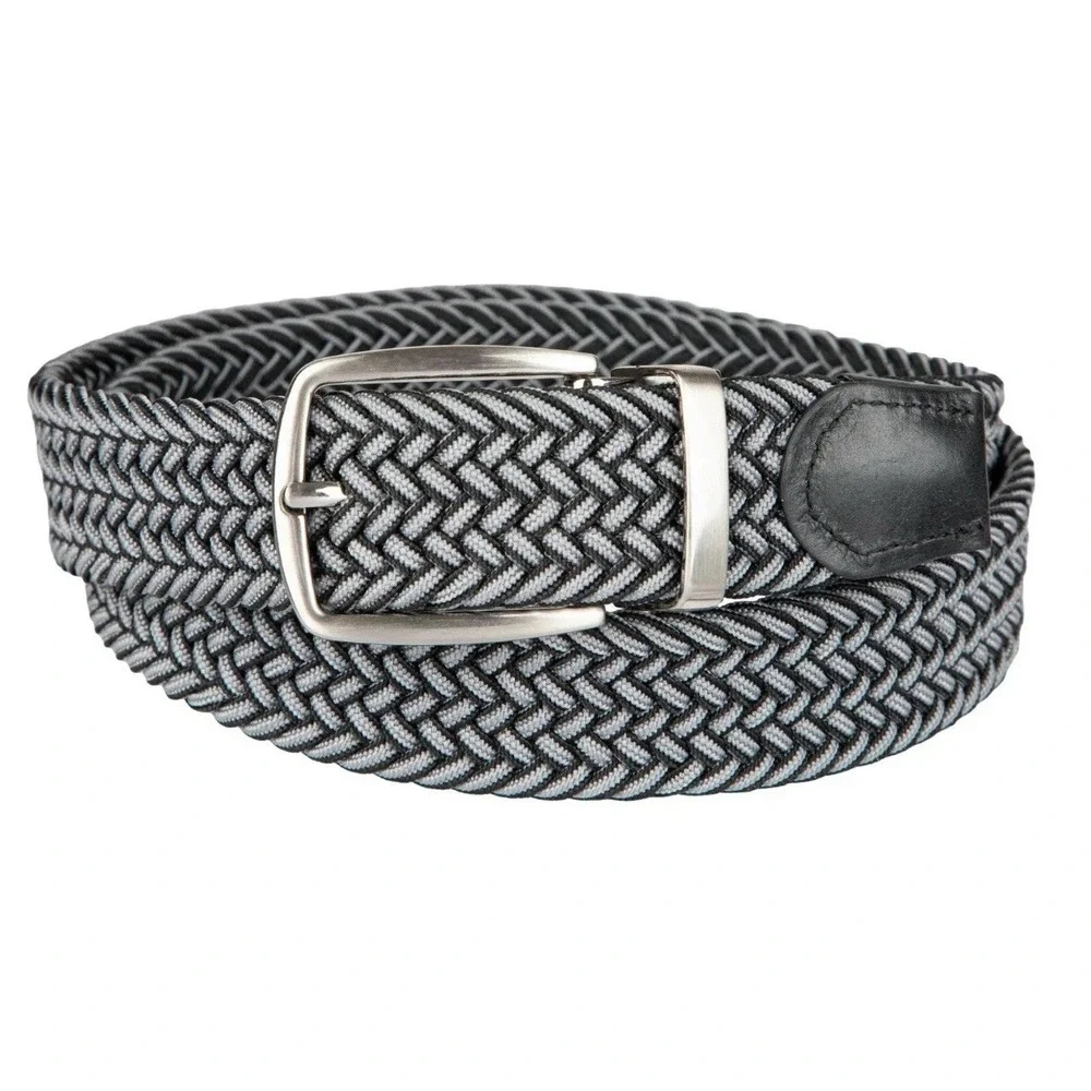 NEW Tommy Bahama Men's S/M 32-36 Reversible Belt Black & Gray Comfort Stretch‎